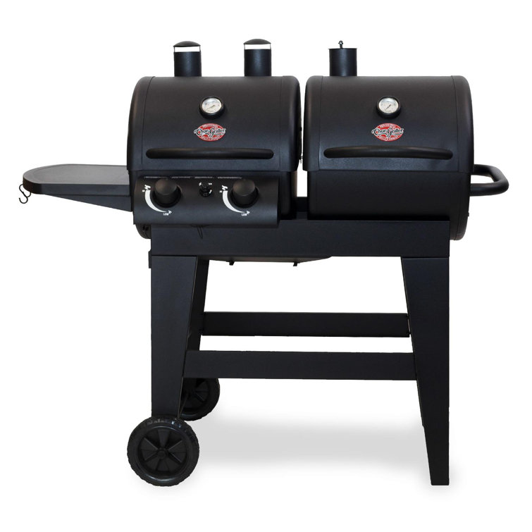 Char-Griller Dual-Function 2-Burner Propane Gas and Charcoal Combination Grill and Smoker (Part number: E5030)